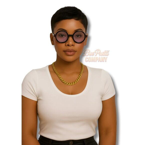 Malibu Retro Round Sunglasses Black Frame Light Grey Tinted Lenses Unisex - Picture 3 of 11